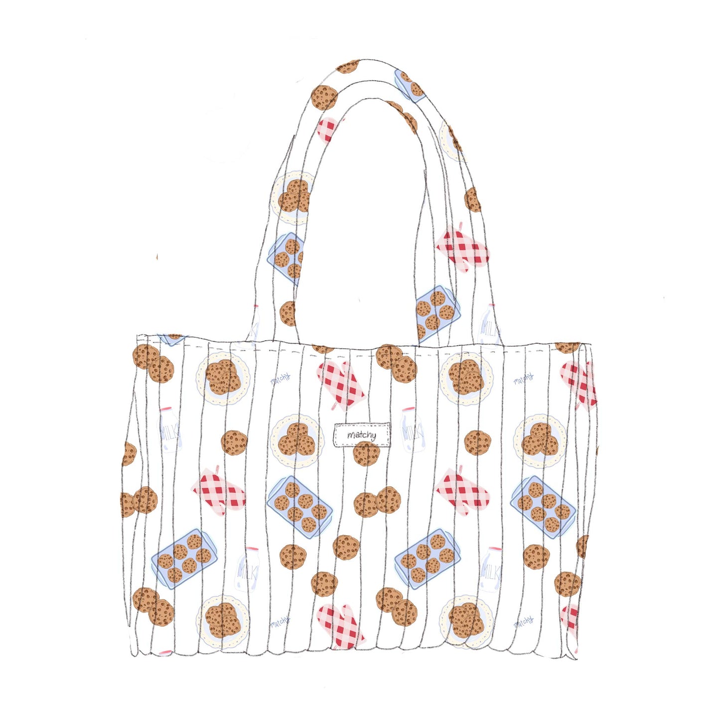 (Made-To-Order) Milk and Cookies Take Me With You Tote