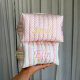 Strawberry Gingham Custom Embroidery Carry-All Bag